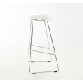 High footrest stool metal frame PP bar chair